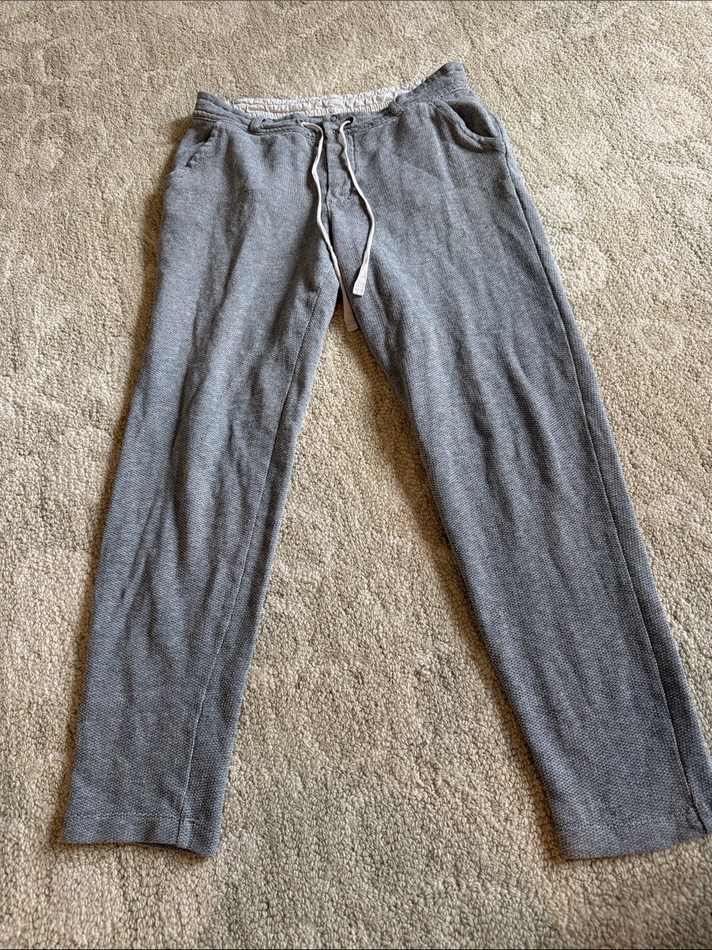 Aerie Gray Knit Drawstring Joggers Size Small